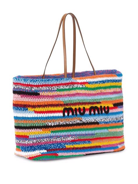 miu miu beach tote|farfetch handbags miu.